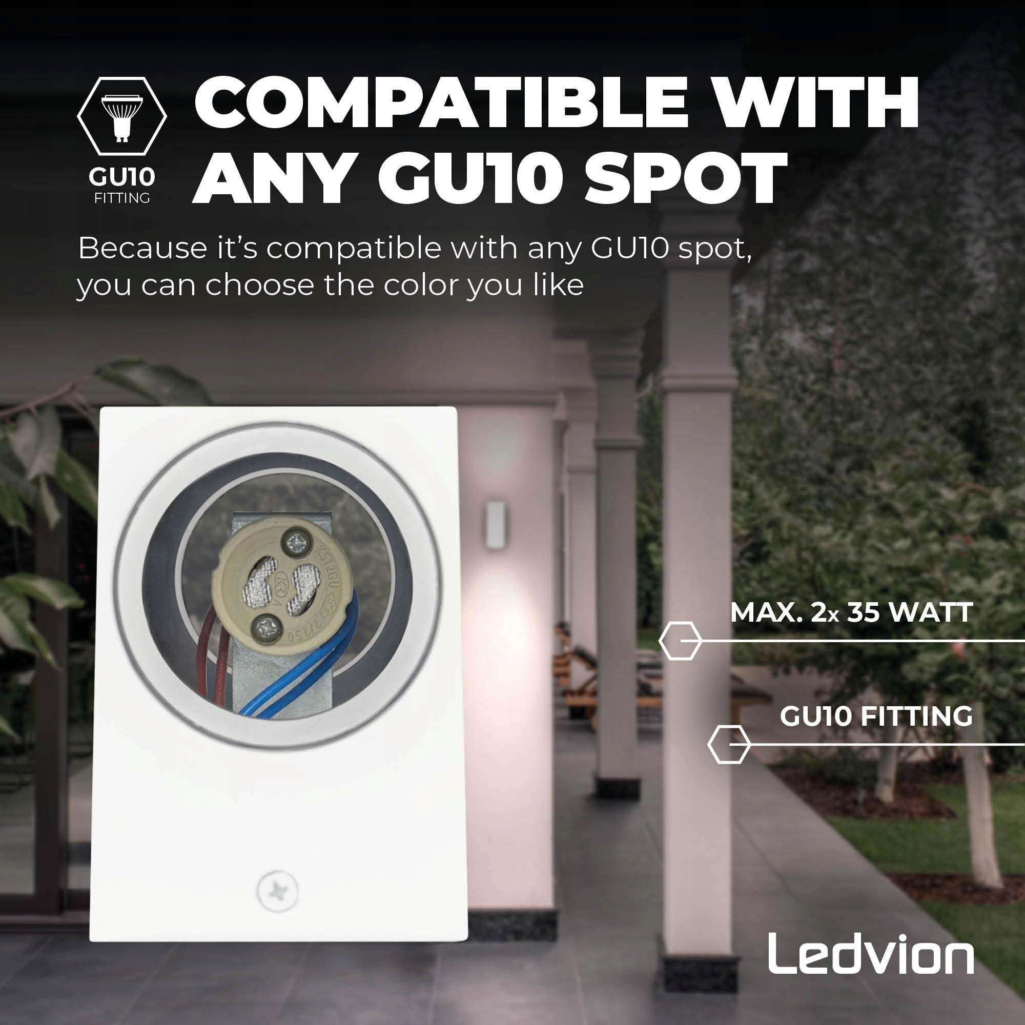LEDVION Helene Zewnętrzna Lampa LED Biała GU10 IP54 Up Down — miniatura 4