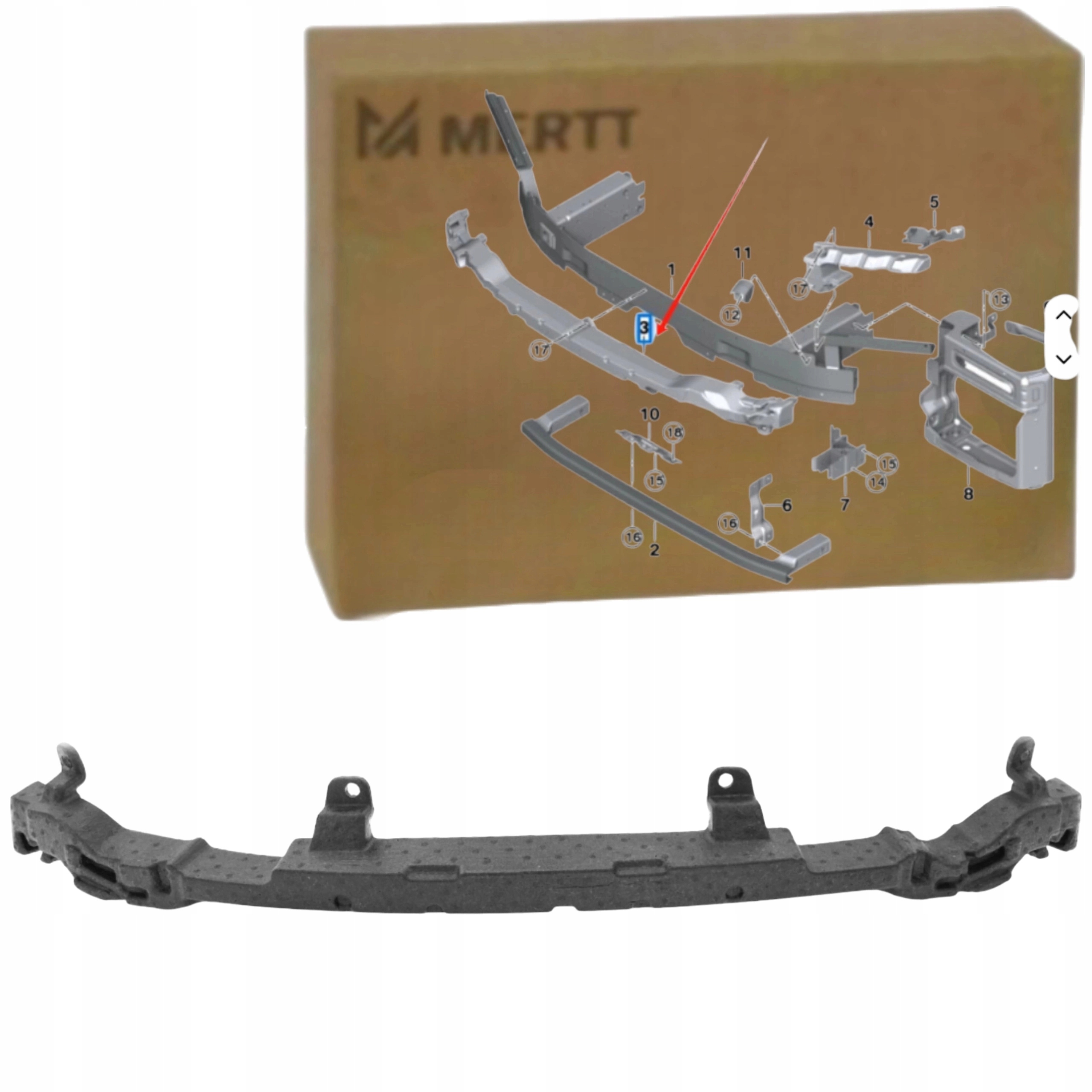 Bmw G05 2018- M Paket Absorber nárazník Předního Nárazníku 51118069212