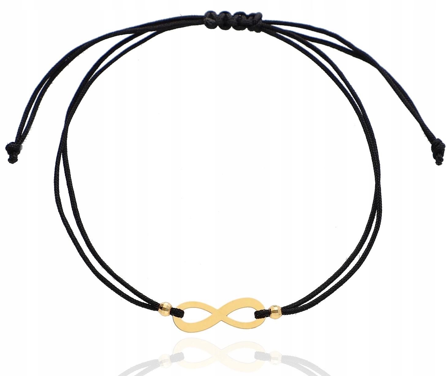 Zlatý náramek nekonečno infinity provázkový zlato 585