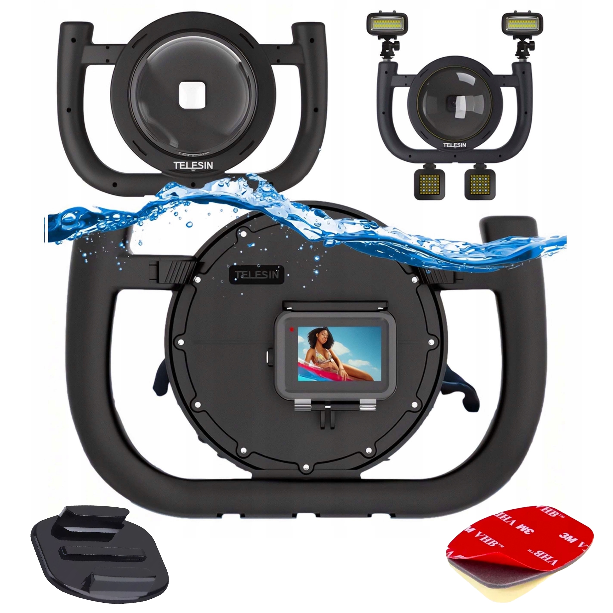 Vodotěsné pouzdro Port Dome pro GoPro 13 12 11 10 pro plavání a potápění