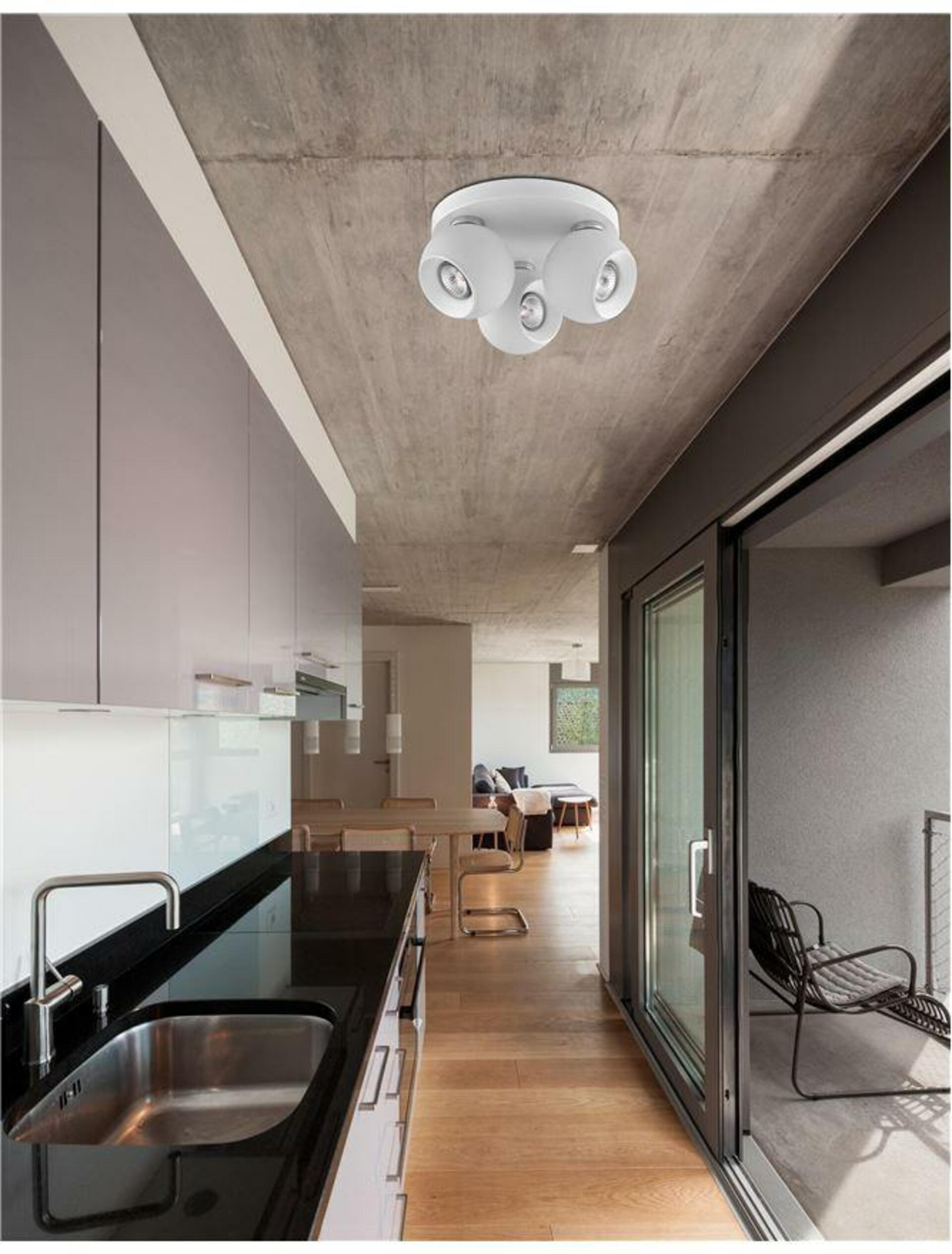 Nova Luce Moderní stropní svítidlo Tore se třemi nastavitelnými spoty Nv 66