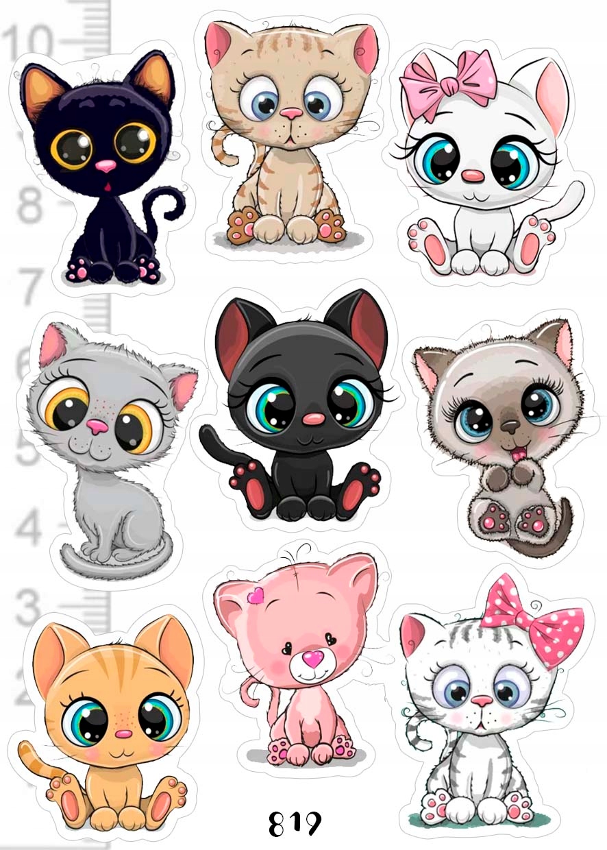 NAKLEJKI dla dzieci NAGRODY MOTYWACYJNE kot 819 EAN (GTIN) 5906036628780