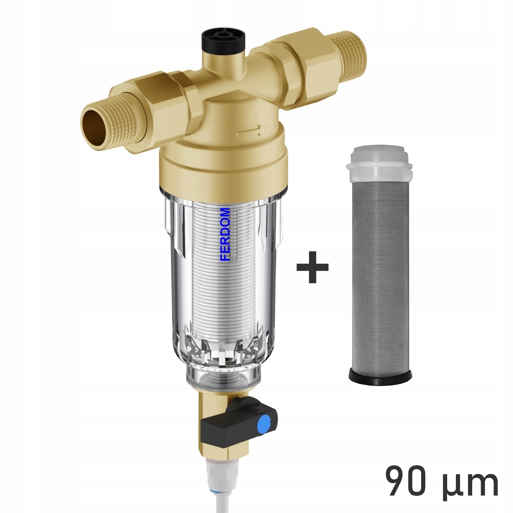 Ferdom FD178 odolný vodní předfiltr, náhradní síťka inox 90mic Spindown