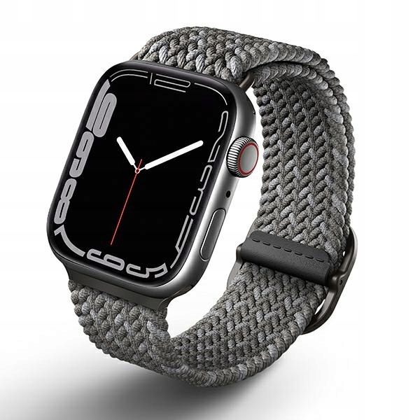 Pásek Uniq Aspen pro Apple Watch 4/5/6/7/SE/8/9/Ultra 44/45/49 mm šedý