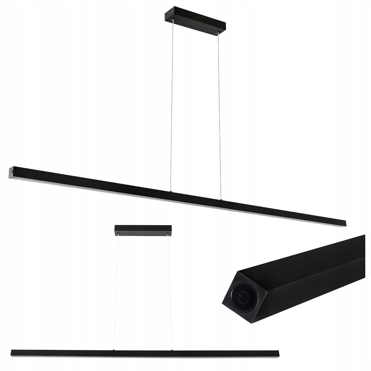 Lineárna Závesná Lampa Merida Led 15W 120CM Čierna Variabilná Farba Svetla Cct