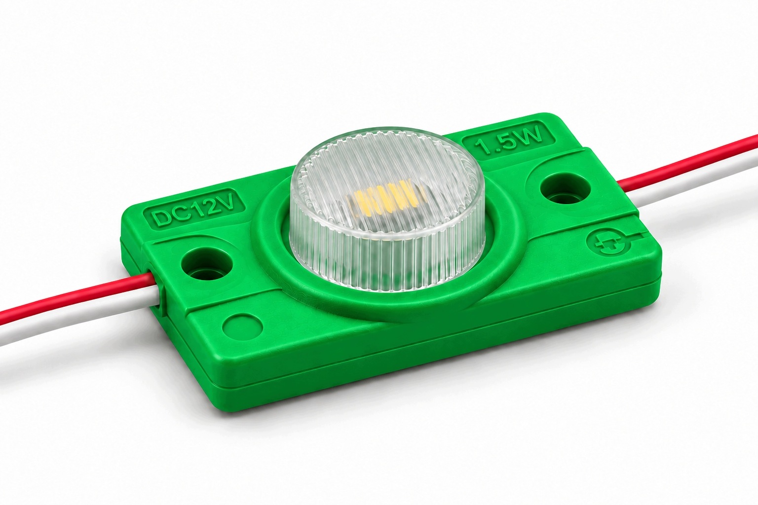 Zestaw 20 zielonych modułów LED 1,5W zasilanych napięciem 12V DC