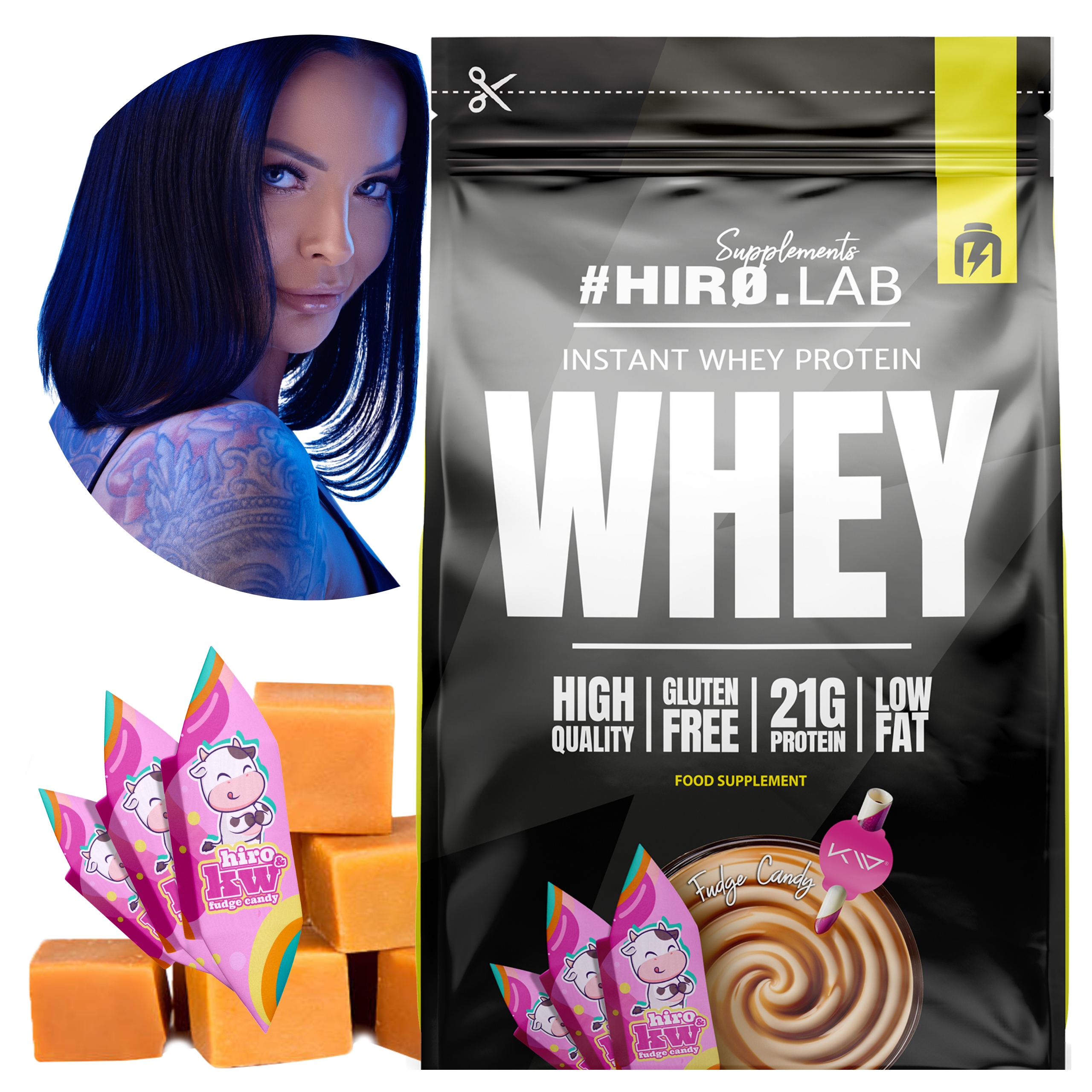 Syrovátkový Protein Wpc Hiro.lab 750g Kravička Doplněk Stravy Prášek Bez Lepku