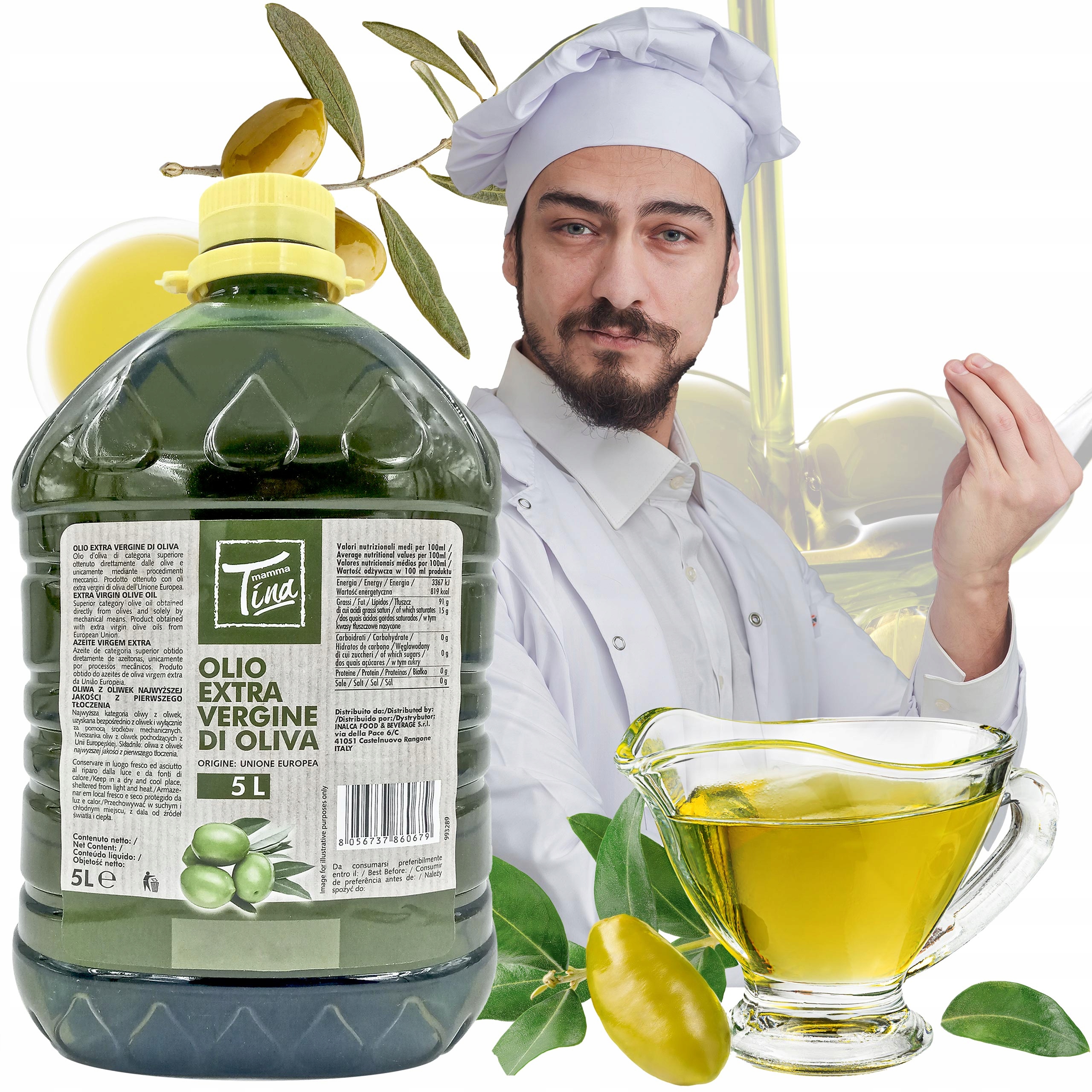 Levně Olivový olej 5 l Extra panenský Mamma Tina italský