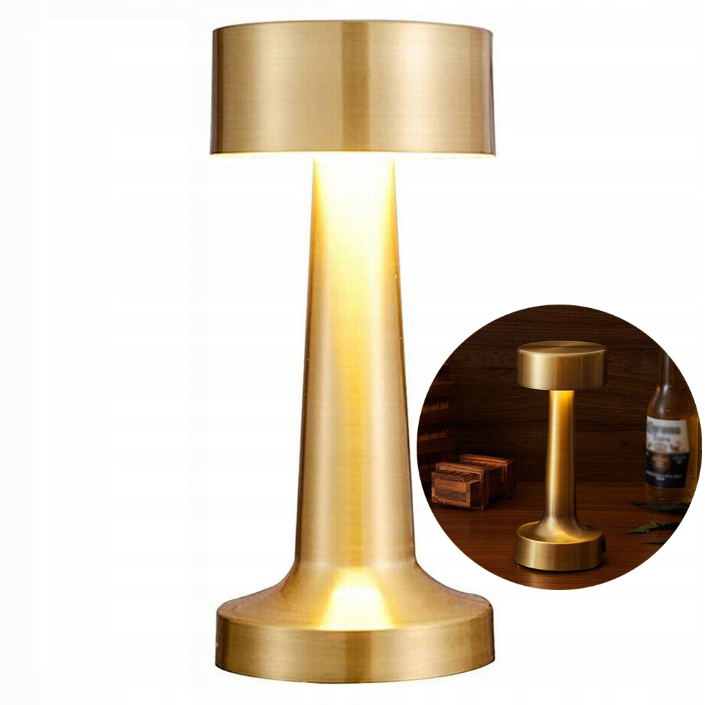 

Lampa Stołowa Led Przenośny Bezprzewodowy Złoty