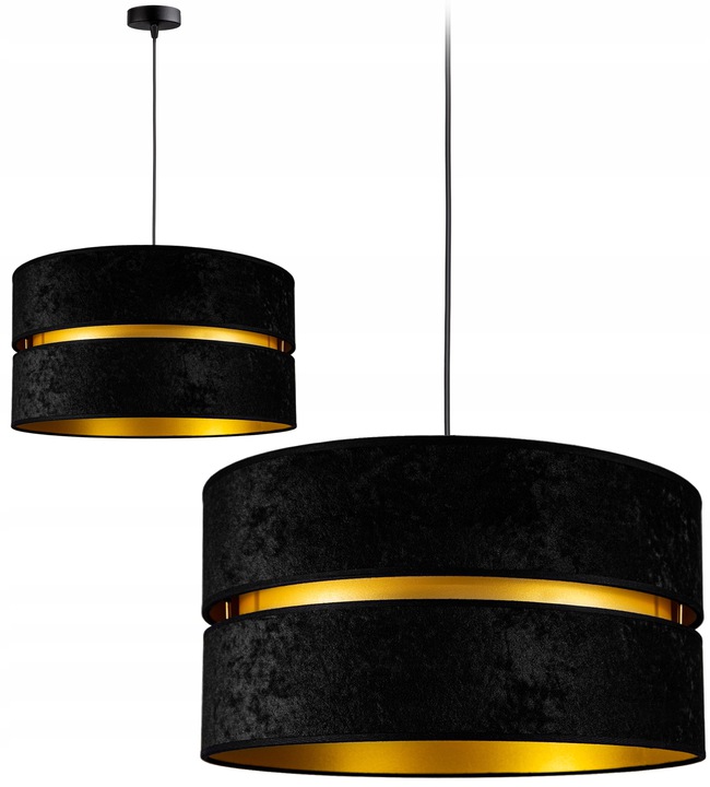 

Lampa wisząca sufitowa Żyrandol Abażur Welur