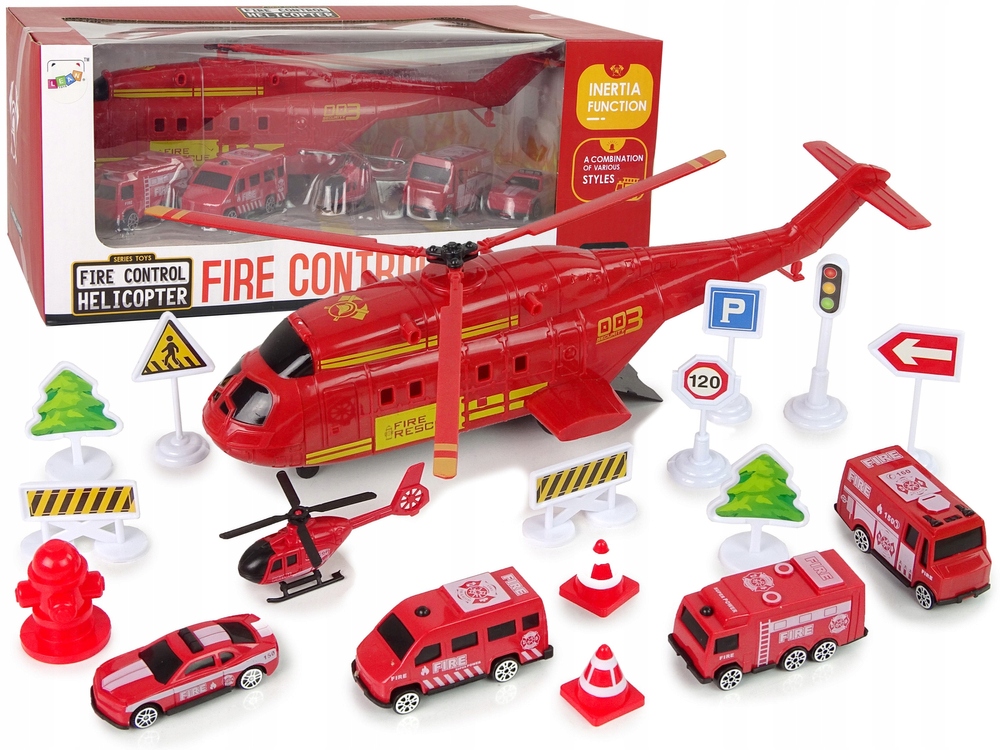 Комплект транспортных средств пожарная машина спасательный вертолет возраст ребенка 3 года +