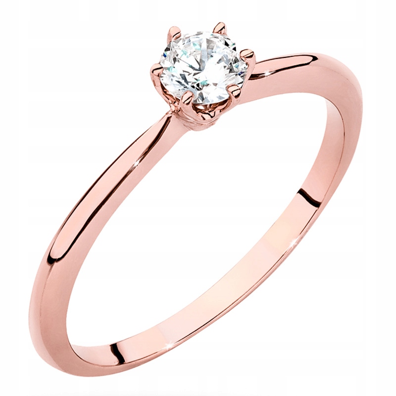 Krásný Zlatý Prstýnek 585 s Briliantem 0,40 ct