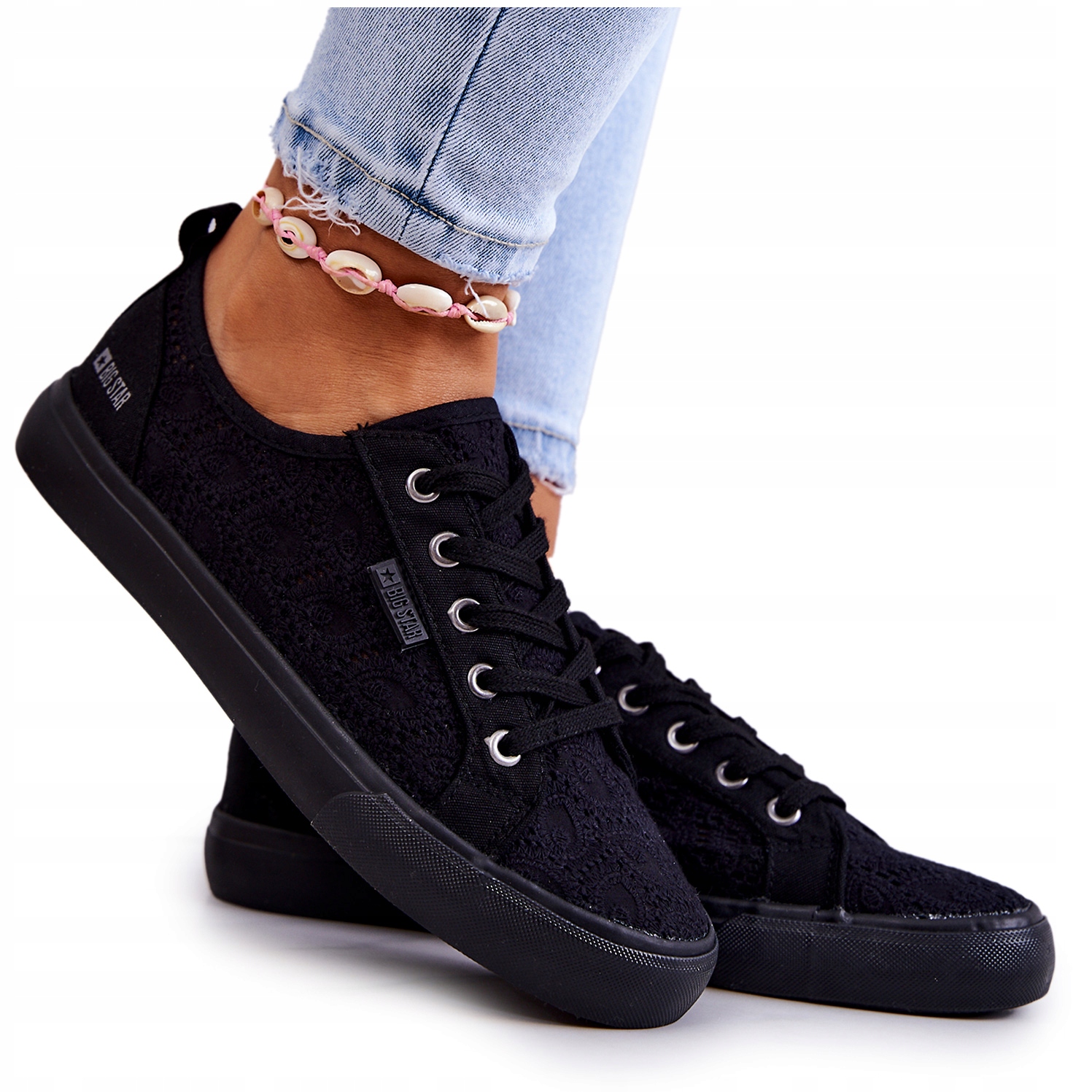 

Trampki Ażurowe Big Star JJ274064 Czarne 38