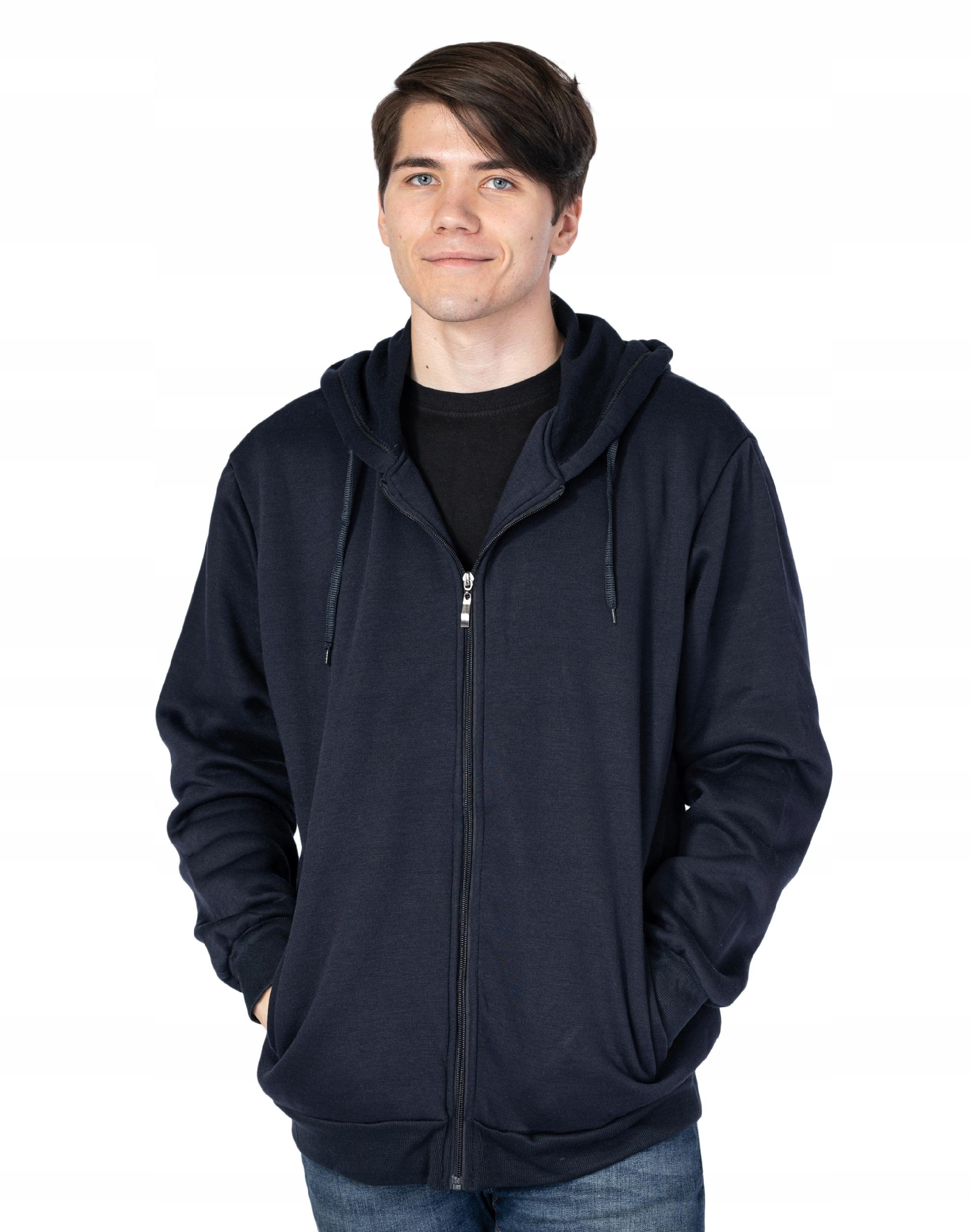 

Ciepła Bluza Męska Rozsuwana z Kapturem 2678-4 4XL