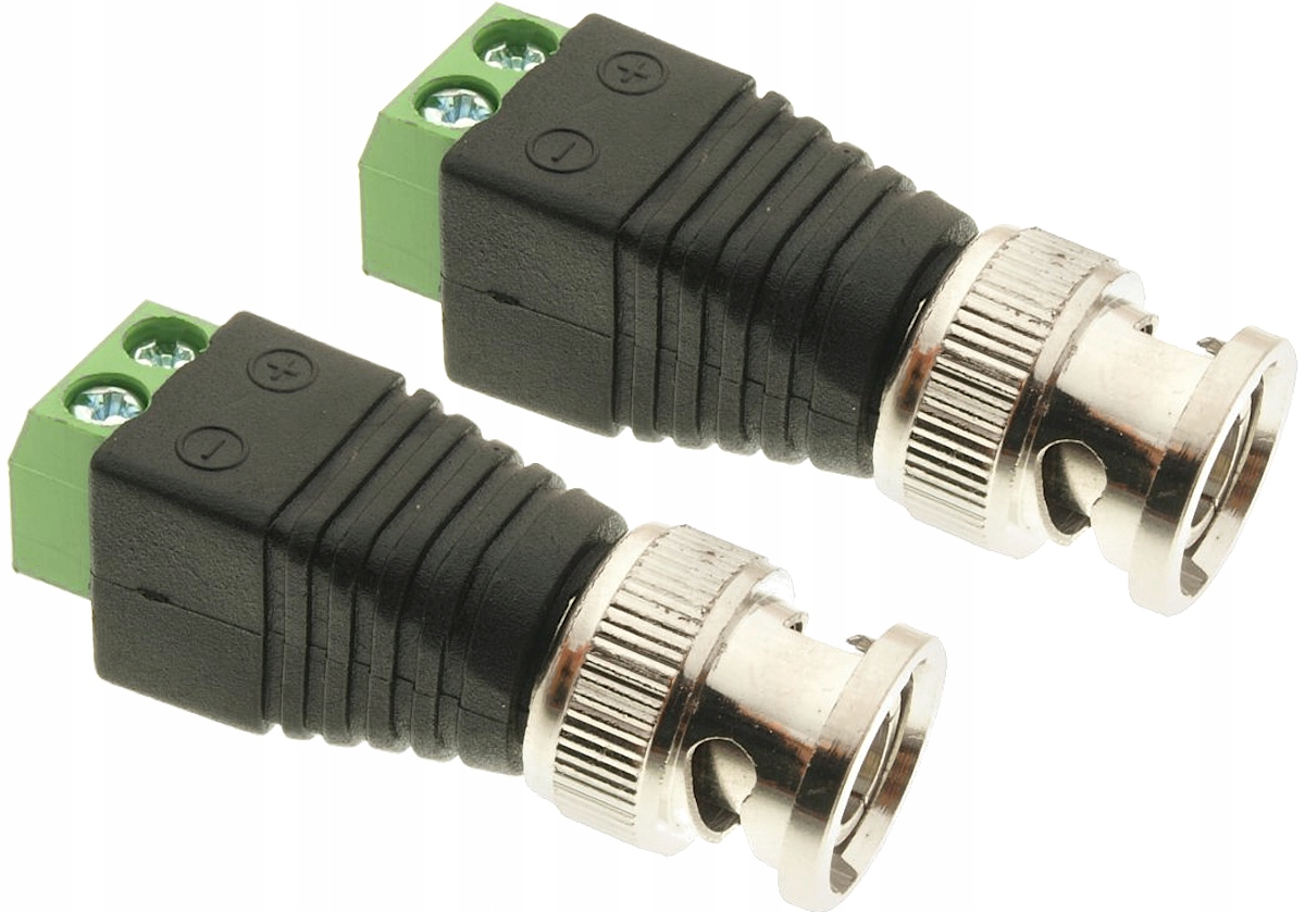 Wtyk BNC szybkozłącze, przewody przykręcane 2 szt