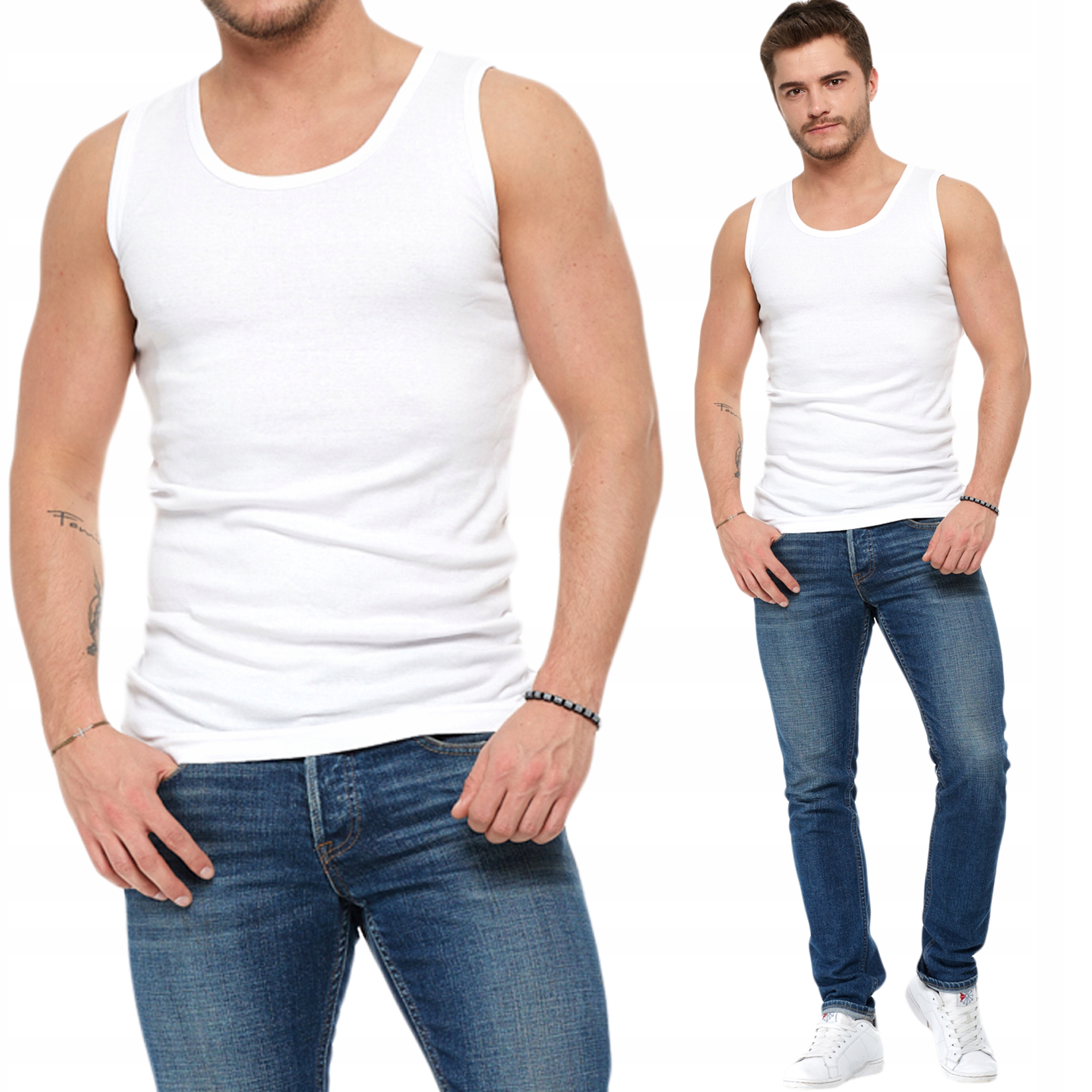 

Moraj Bawełniany Podkoszulek Męski Tank Top B 2XL