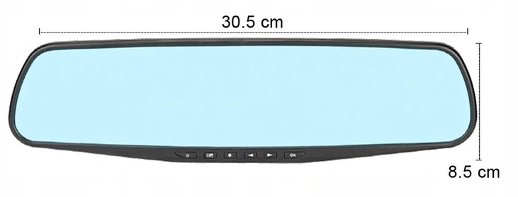 WIDEOREJESTRATOR LUSTERKO WSTECZNE KAMERA COFANIA Color black