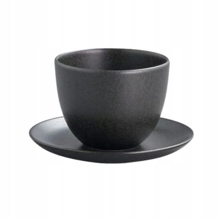 Levně Kinto Šálek s podšálkem Pebble cup &saucer 180 ml černá