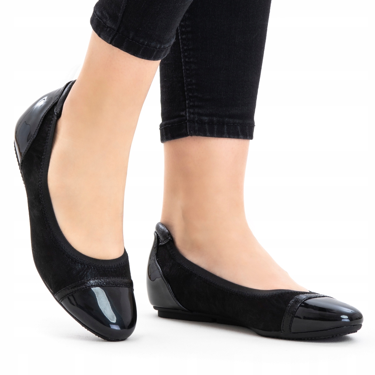 

Baleriny wkł.skóra modne lekkie miękkie Wojtyłko