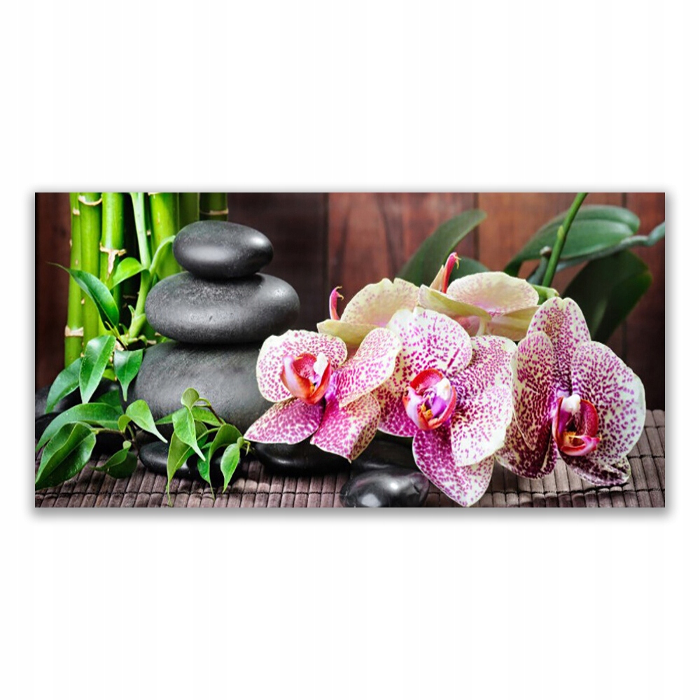 

Obraz wiszący z grafiką 140x70 Bambus Storczyk Spa