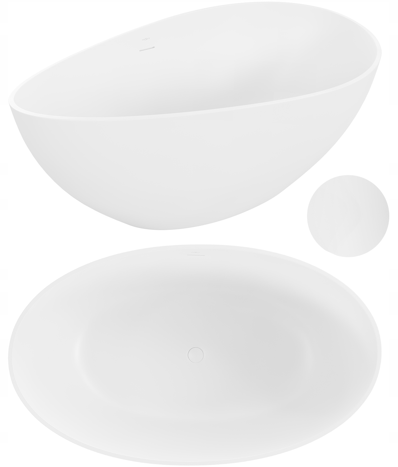 Mexen Parma Wanna Wolnostojąca 160x95 Konglomerat