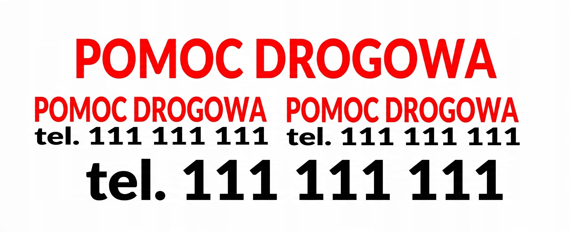 

XXL naklejki na auto Pomoc Drogowa zestaw Odblask