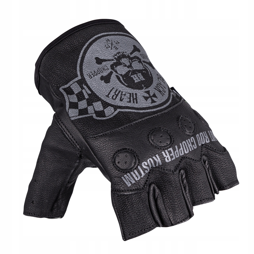 

Solidne męskie rękawice na chopper W-tec Black M