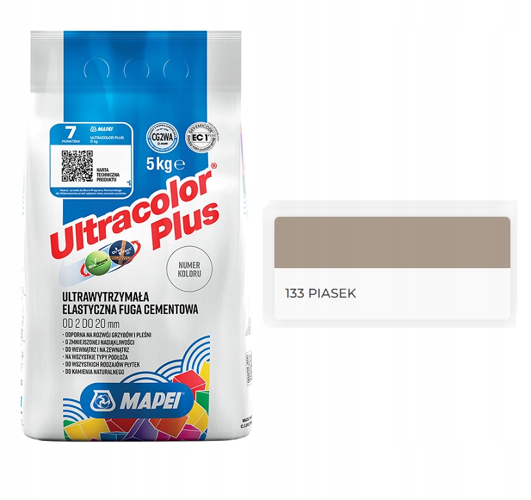 

Mapei fuga Ultracolor Plus 133 Piasek 5kg