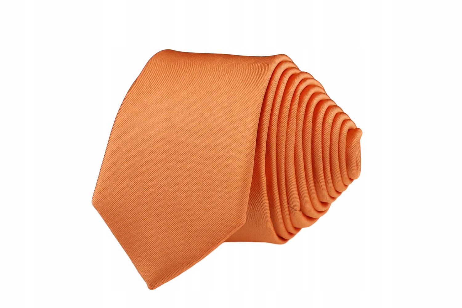 KRAWAT MĘSKI WĄSKI GŁADKI SLIM ŚLEDŹ MORELOWY 5 cm Marka Tissino