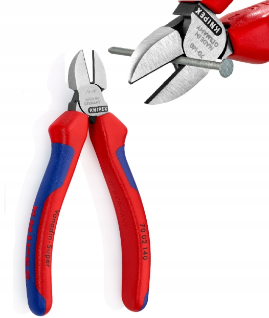 Szczypce tnące boczne Knipex 70 02 140 do cięcia drutu uniwersalne