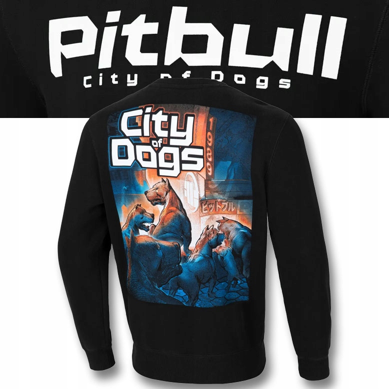 Pánská Mikina Pitbull Sportovní bavlněná City Of Dogs