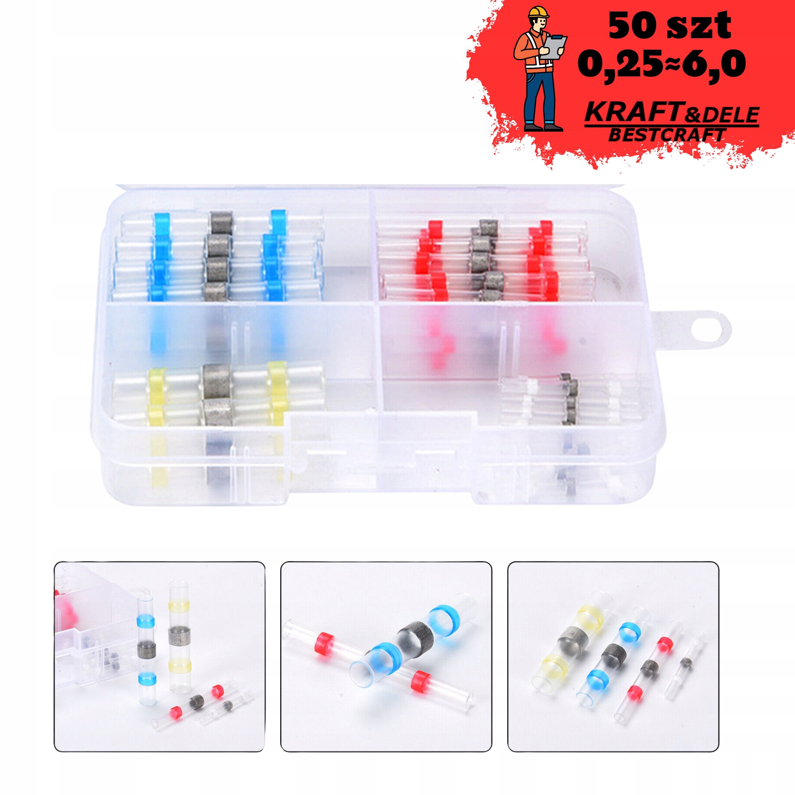 Koszulki Termokurczliwe Z Cyną 0,25-6,0mm zestaw Kraft