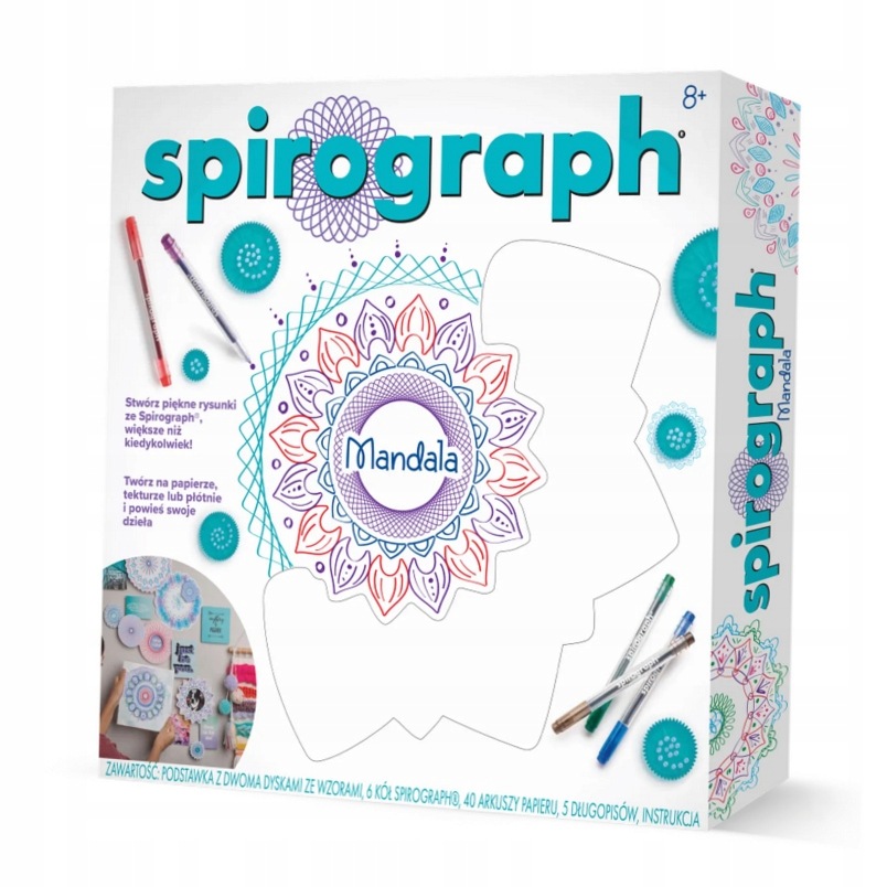 Spirograph Mandala Instrukcja w zestawie w języku polskim