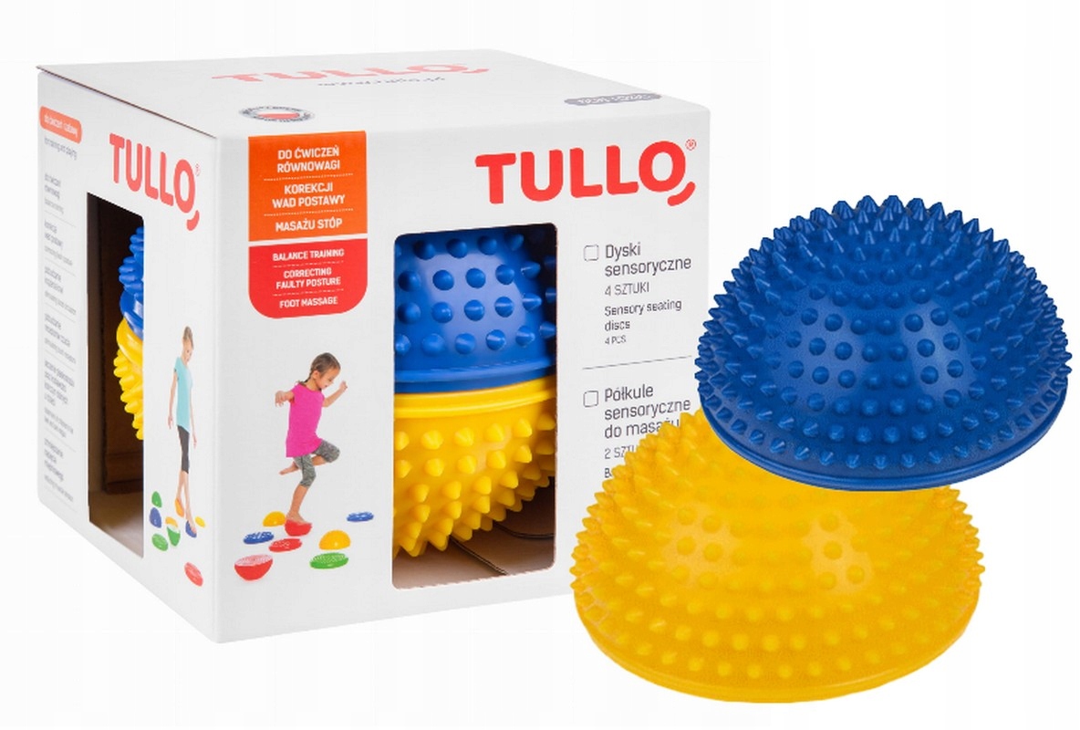 

Tullo Półkule Sensoryczna 2szt niebieska + żółta