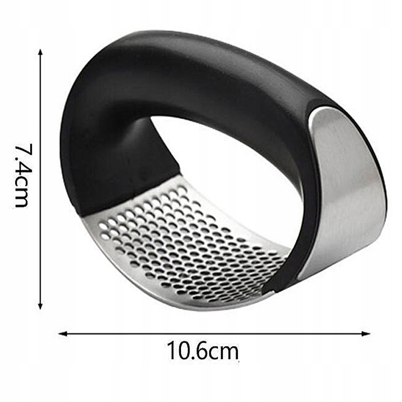 WYCISKACZ DO CZOSNKU PRASKA SIEKACZ WYCISKARKA RĘCZNA STALOWA ZGNIATACZ Kolor dominujący czarny