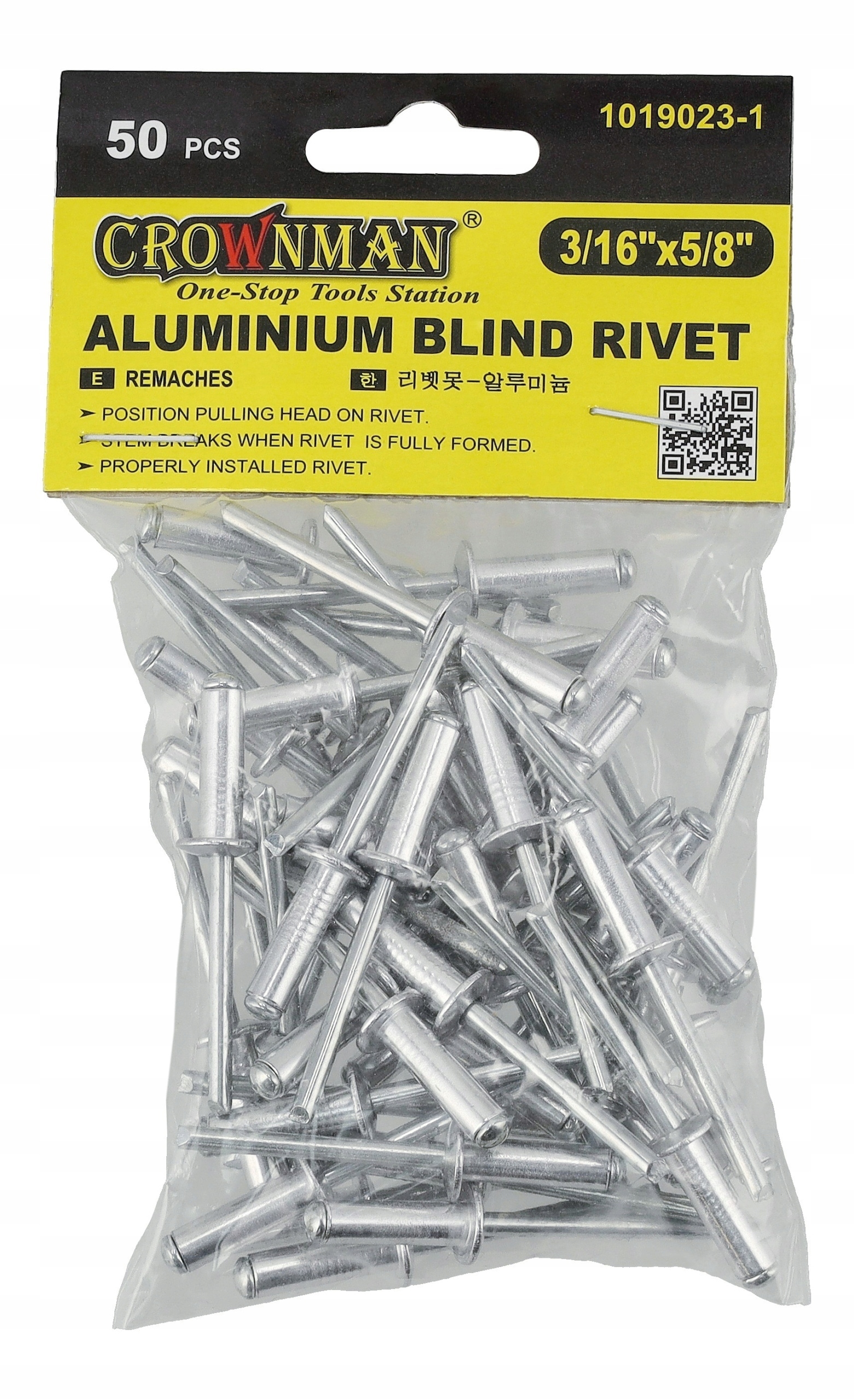 Nity Zrywalne Aluminiowe Nit 4,8 × 15,9mm Zestaw 50 Sztuk Solidne Trwałe