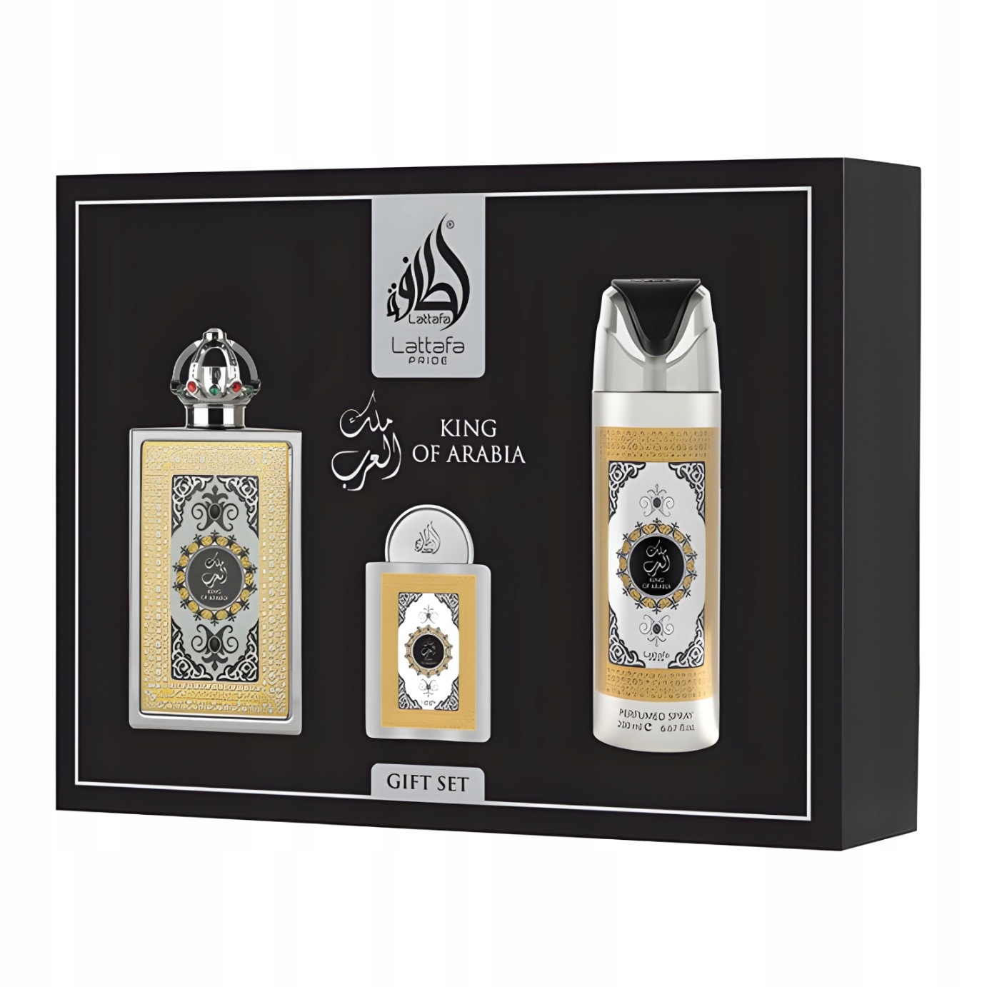 Set Lattafa King Of Arabia Parfémovaná voda 100 ml 20 ml sprej 200 Ml