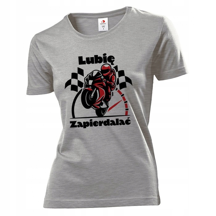 

Koszulka damska Lubię zapierdalać motorem M