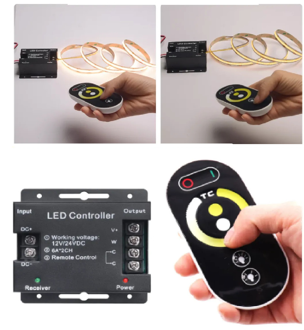 Pilot ze sterownikiem do taśm LED CCT multiwhite Typ sterownik