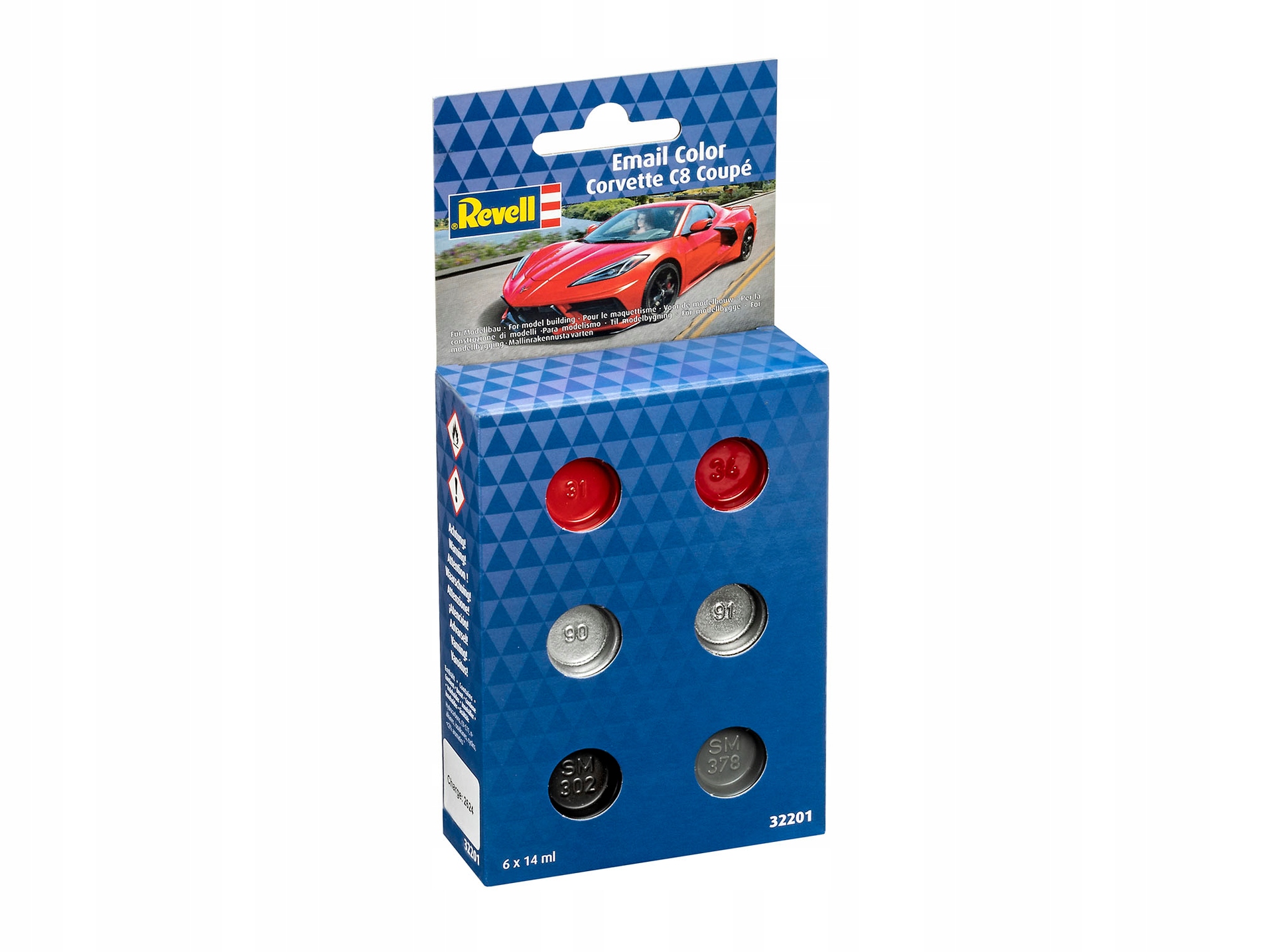 Sada barev pro model Corvette C8 Coupé (6 x 14ml) Revell 32201