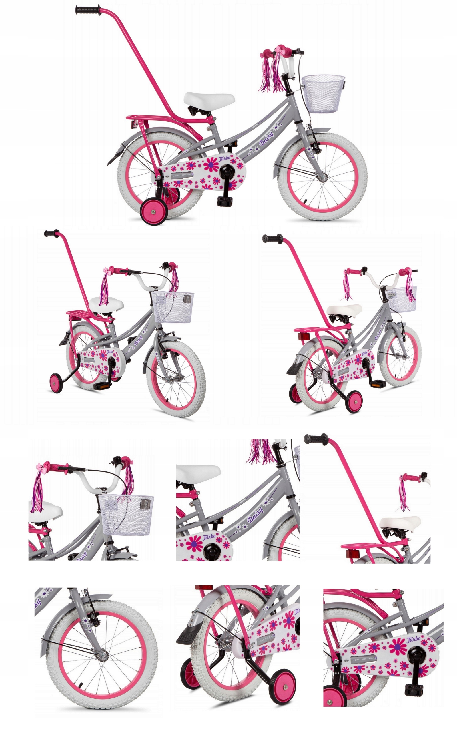 Rower 16 cali dla dziewczynki Turbo Daisy koła 16" Polski Producent