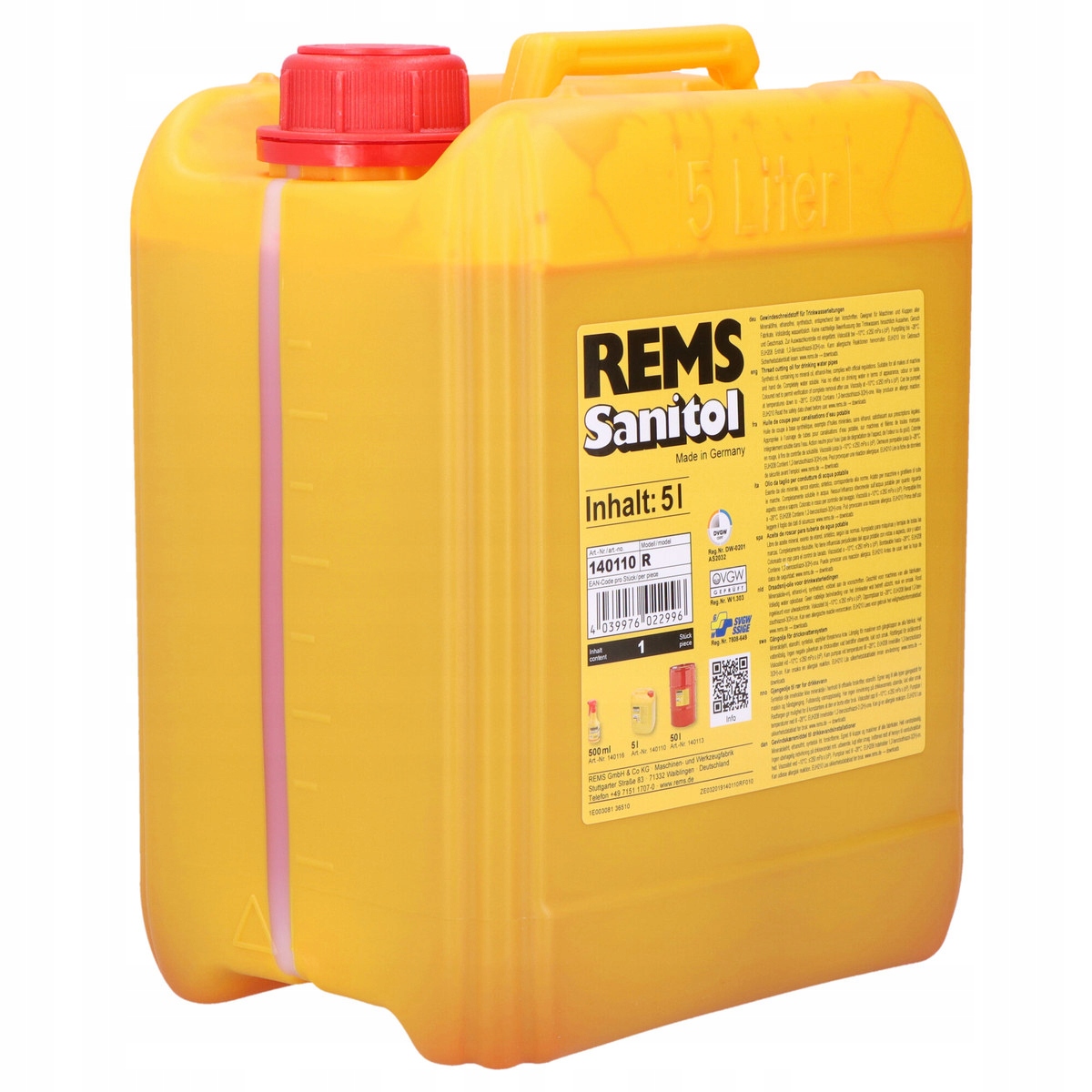 Środek do gwintowania REMS Sanitol 5 l
