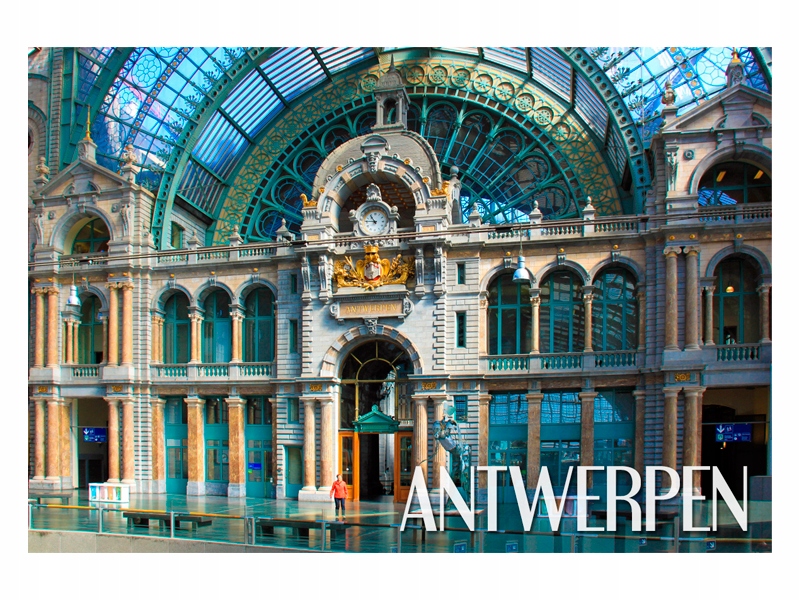

Antwerpia Dworzec centralny Magnes na lodówkę