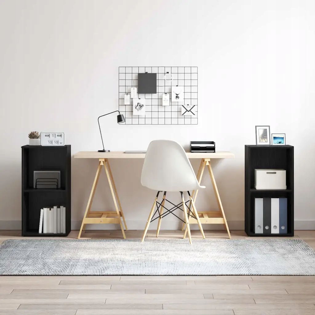 vidaXL Sestava Tv skříněk Nástěnný 2 pcs Černý dub 37 x 35 x 72 cm