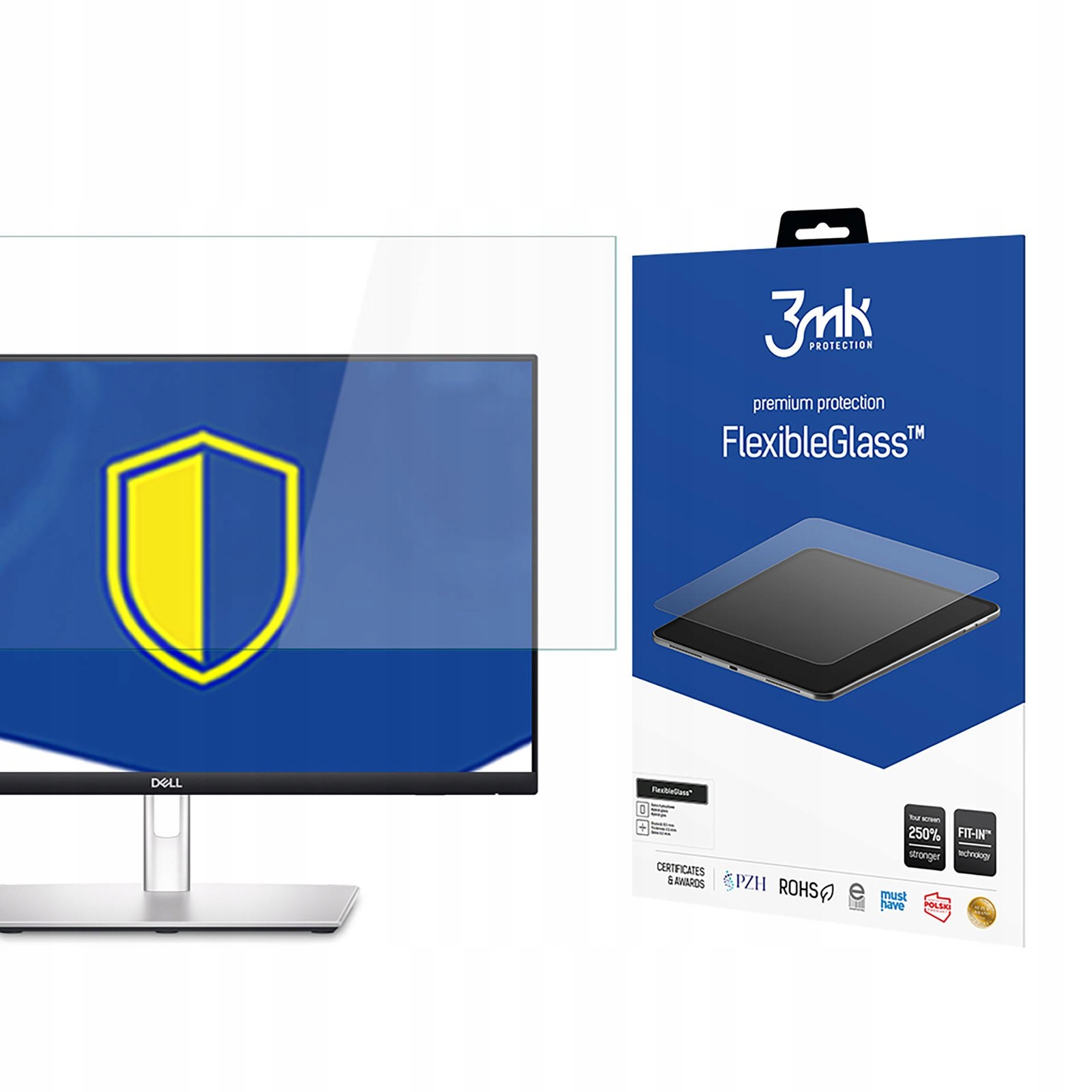 Hybridní Sklo pro Dell P2424HT až 25" 3mk FlexibleGlass