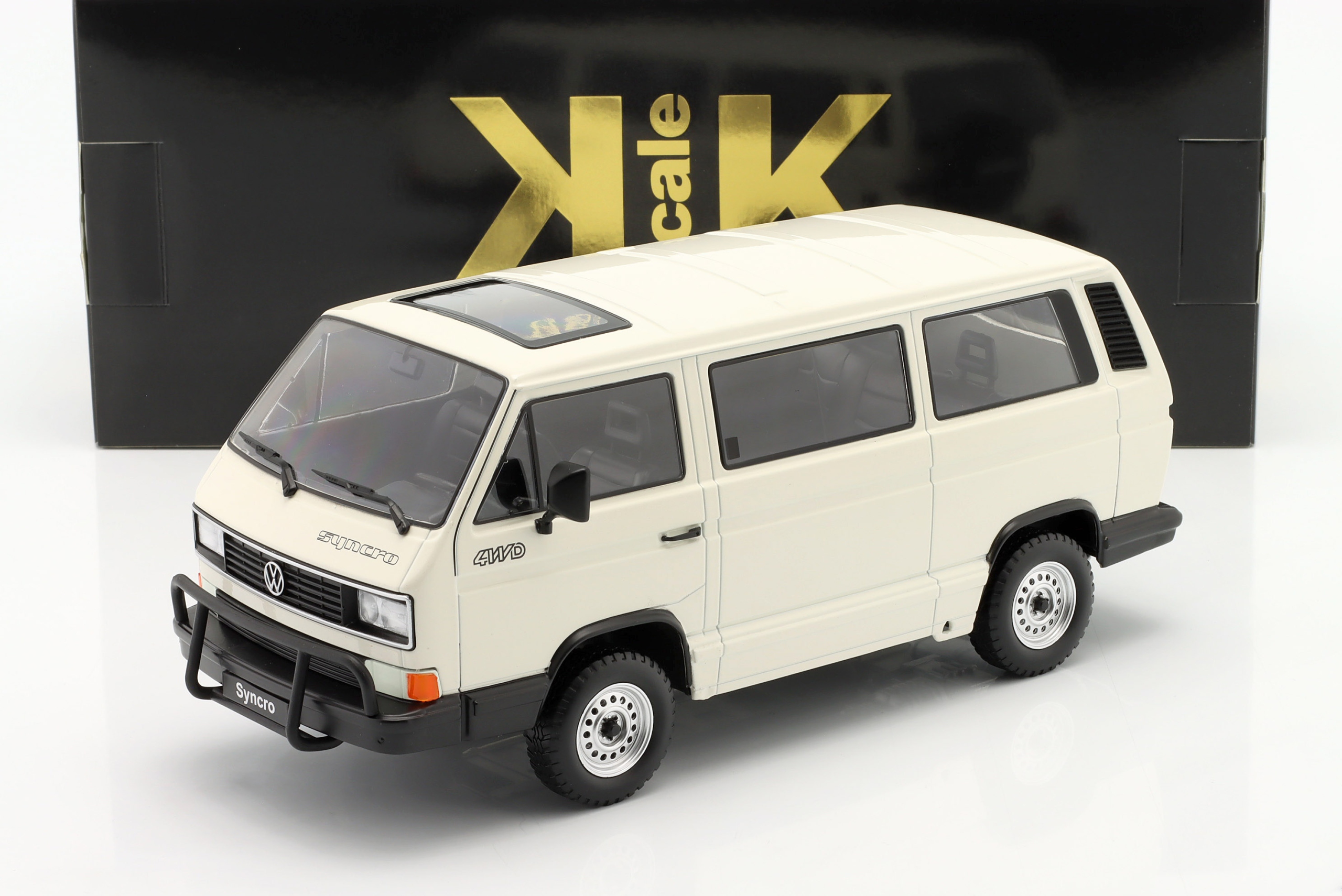 Kk Scale Volkswagen T3 Bus Syncro 1987 White 1:18