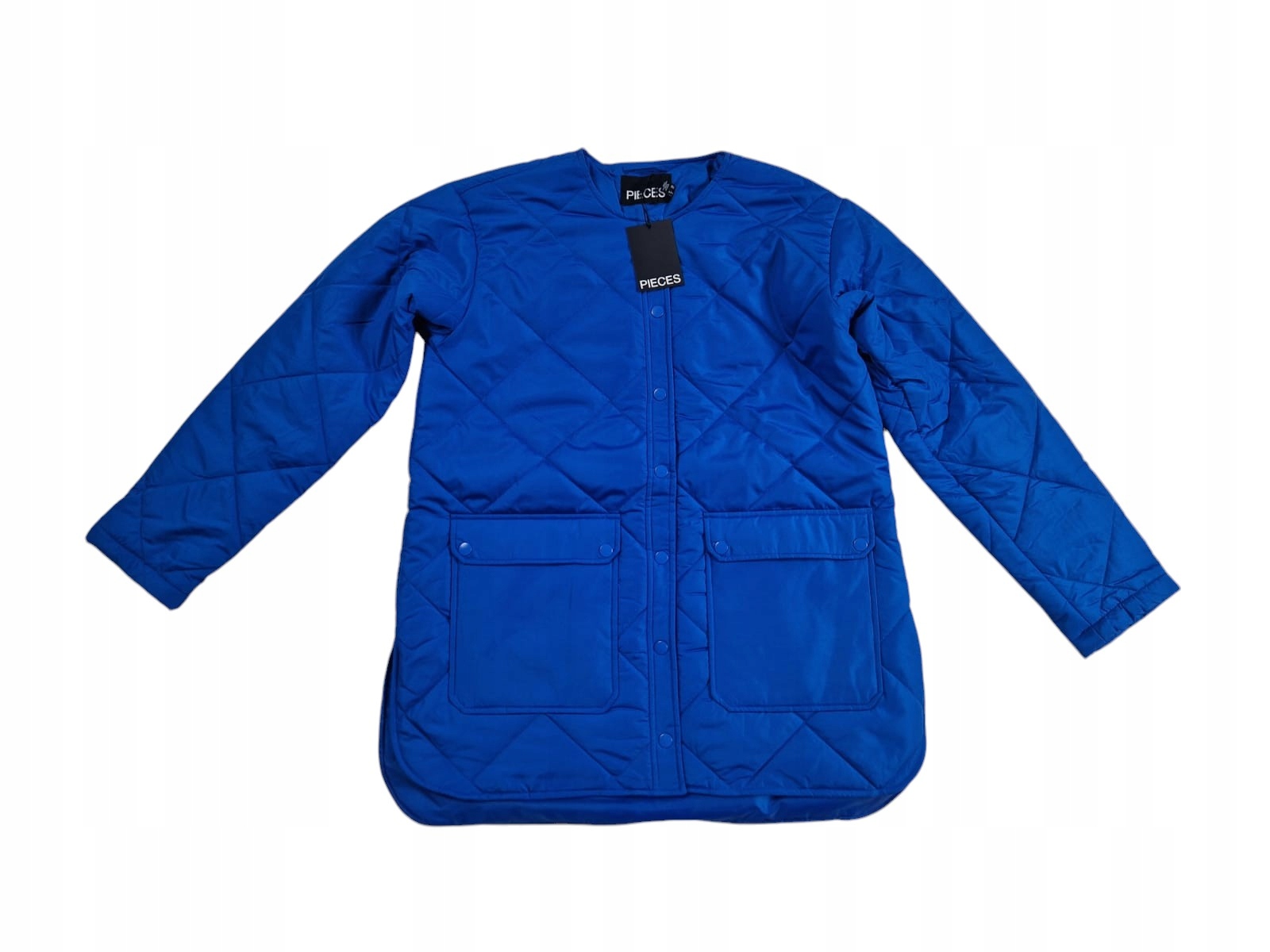 Pieces Prošívaná Bunda Se Zipem, Kapsy Na Knoflíky S K1B