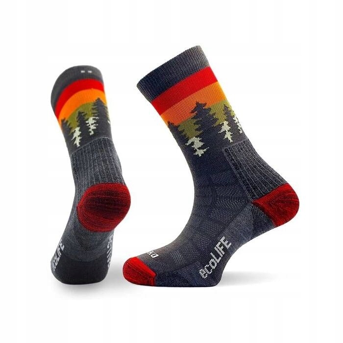 Skarpety Teko Ecolife Wild Forest 2.0 Merino – Charcoal rozmiar M