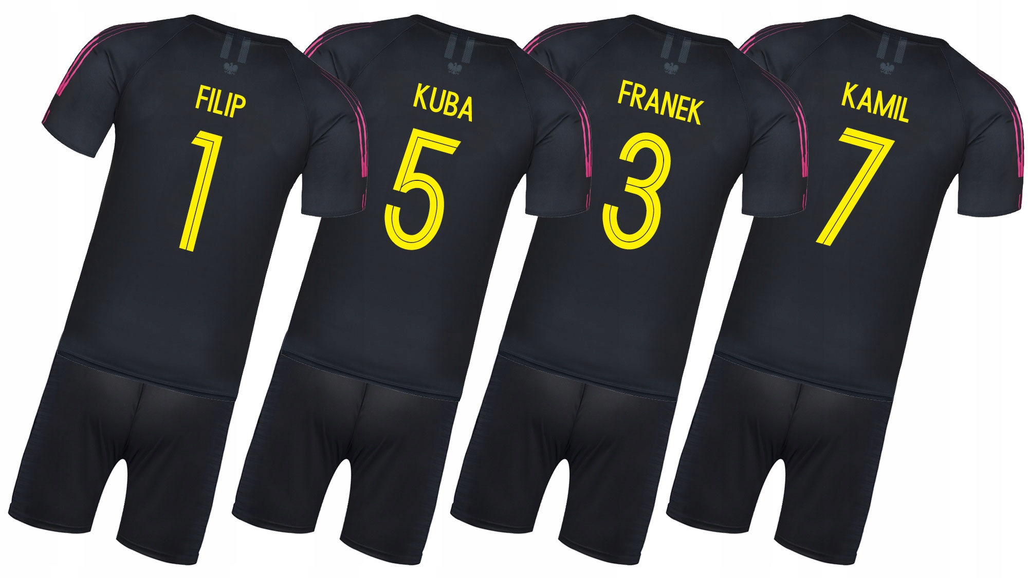 Strój piłkarski POLSKA + getry WŁASNY NADRUK - 122 Materiał dominujący poliester