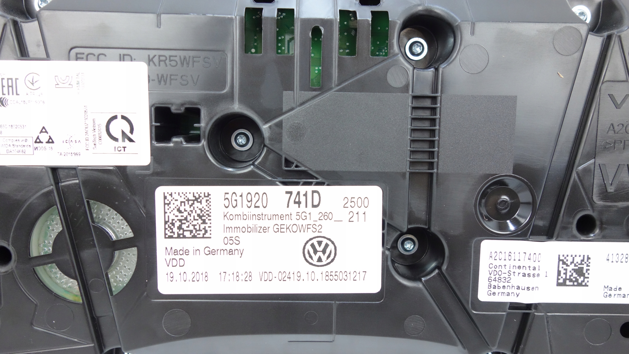 VW GOLF VII 5G 2012- dials dials 98668KM 5G1920741D